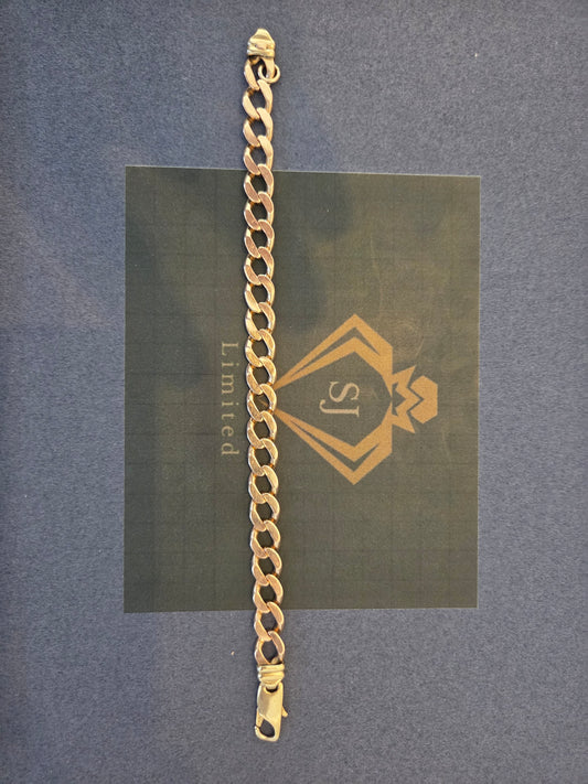 9kt Gold Curb Bracelet
