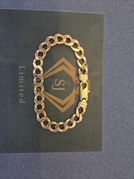 9kt Gold Curb Bracelet