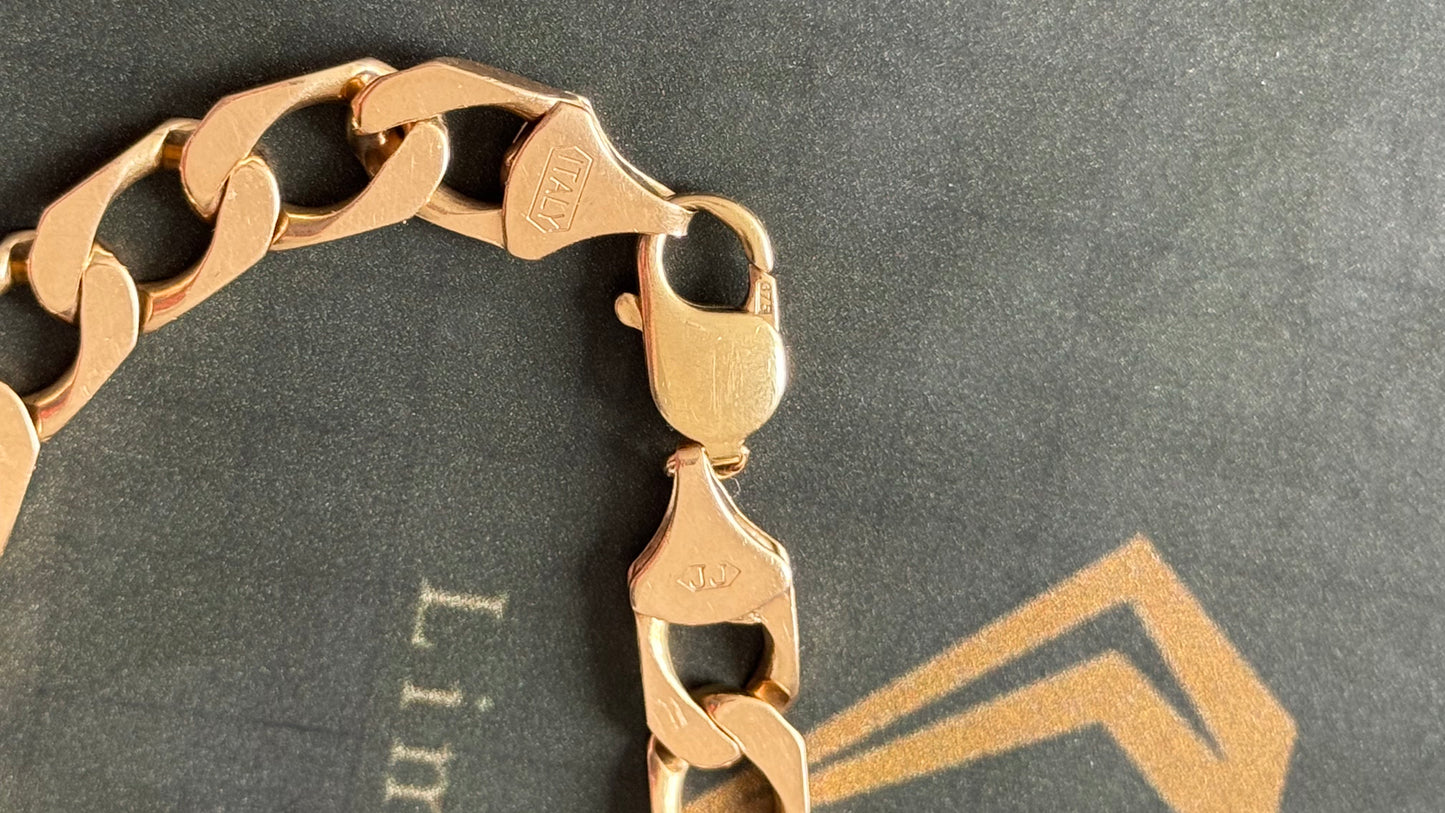 9ct Gold Curb Bracelet Solid
