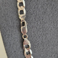 9kt White Gold Curb Chain
